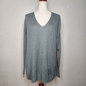 VINCE Wool/Cashmere Blend V-Neck Lightweight Tunic Sweater Size Small